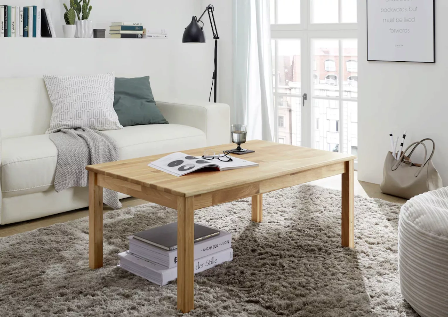 MCA furniture Couchtisch "Alfons", Wohnzimmertisch Massivholz geölt, keilve günstig online kaufen