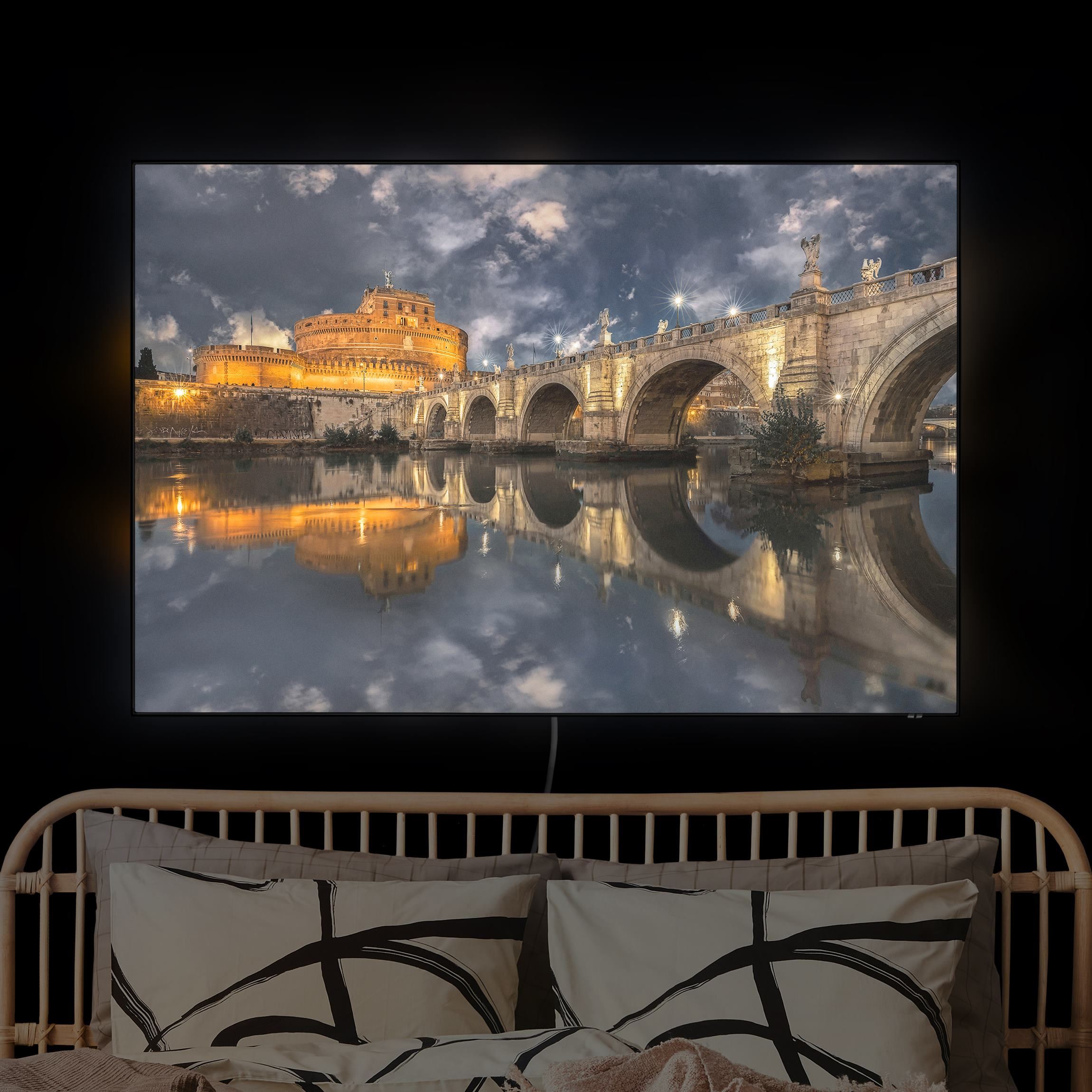 LED-Wechselbild Ponte Sant'Angelo in Rom günstig online kaufen