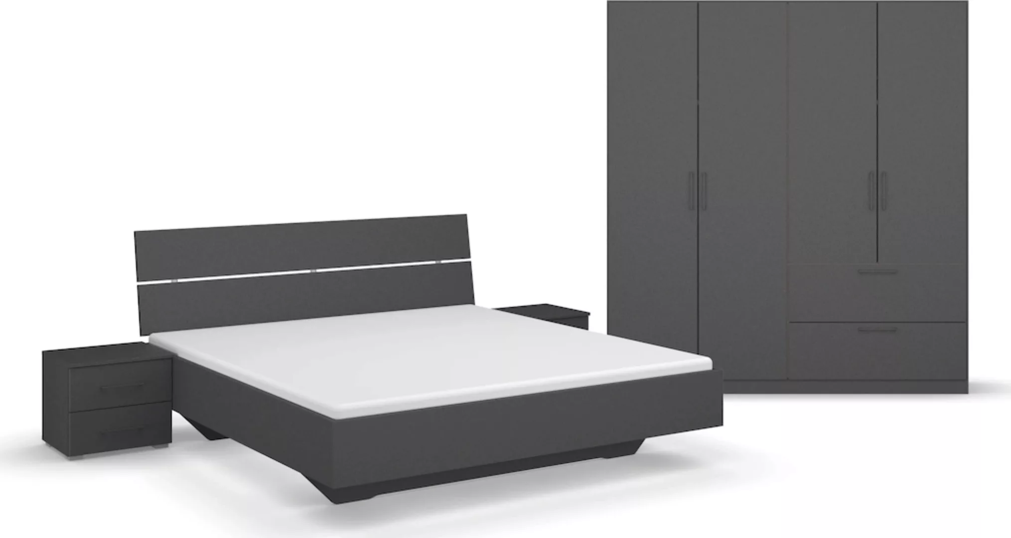 rauch Schlafzimmer-Set "Challenger", Schrank in 2 Breiten, Bett in 3 Breite günstig online kaufen