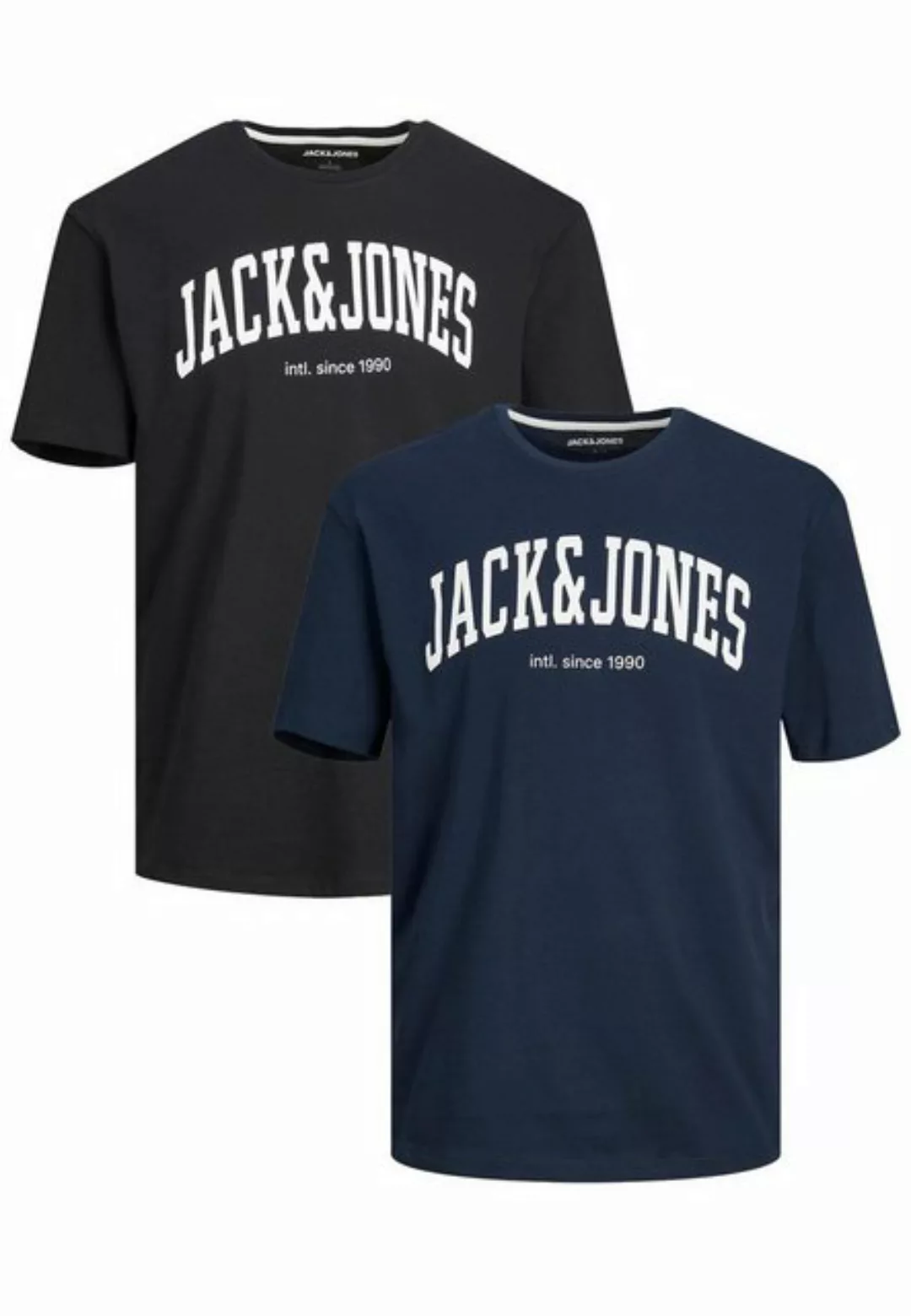 Jack & Jones T-Shirt 2-er Set Logo T-Shirt Kurzarm Basic Shirt JJELOGO (2-t günstig online kaufen