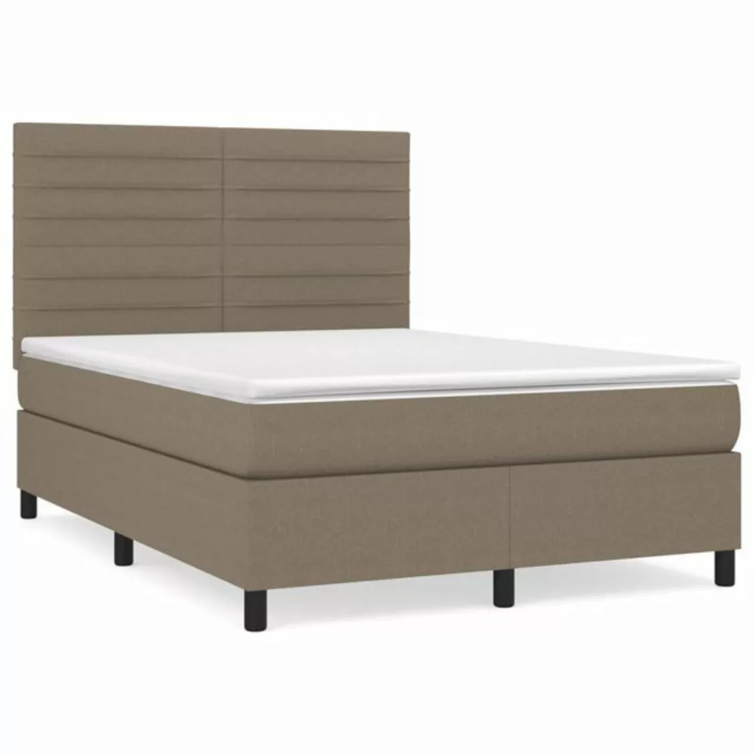 vidaXL Boxspringbett Bett Boxspringbett mit Matratze Stoff (140 x 200 cm, T günstig online kaufen