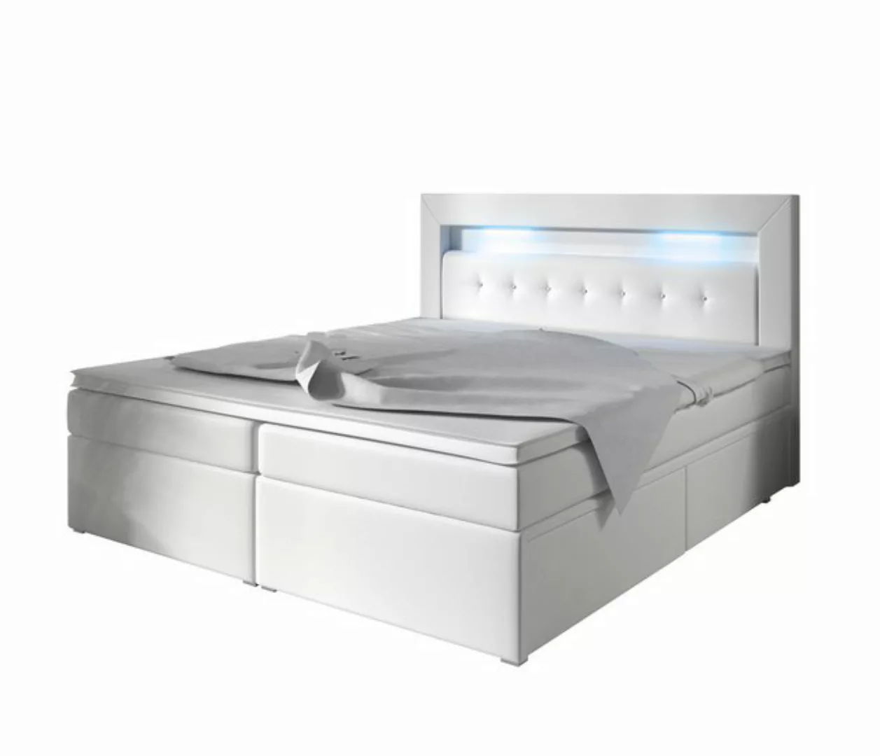 Furnix Boxspringbett Hailyn-2 140/160/180x200 cm Bett mit 2/4 Schubladen Ec günstig online kaufen
