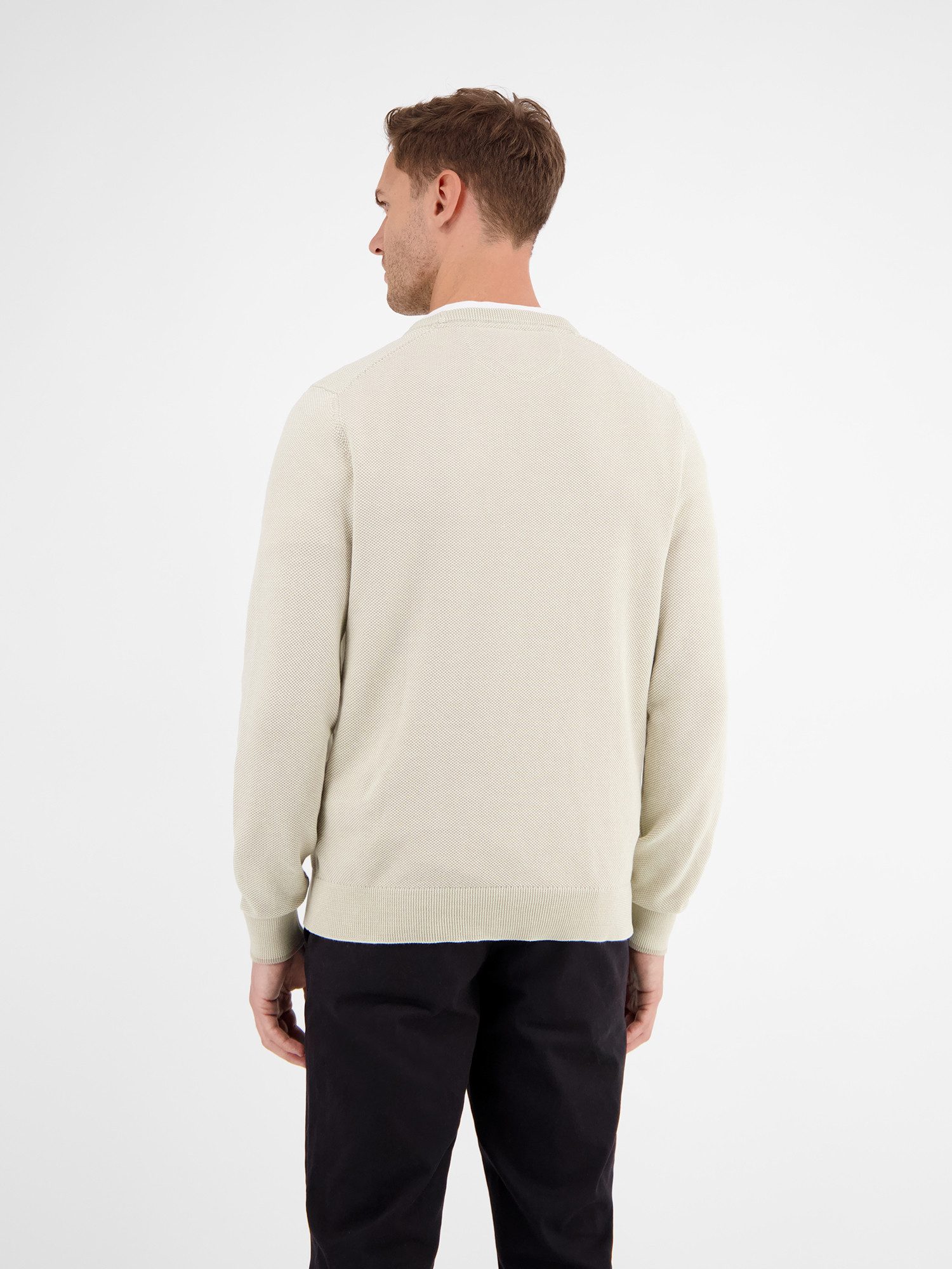LERROS Strickpullover "LERROS Leichter Strickpullover mit schmaler Rippstru günstig online kaufen