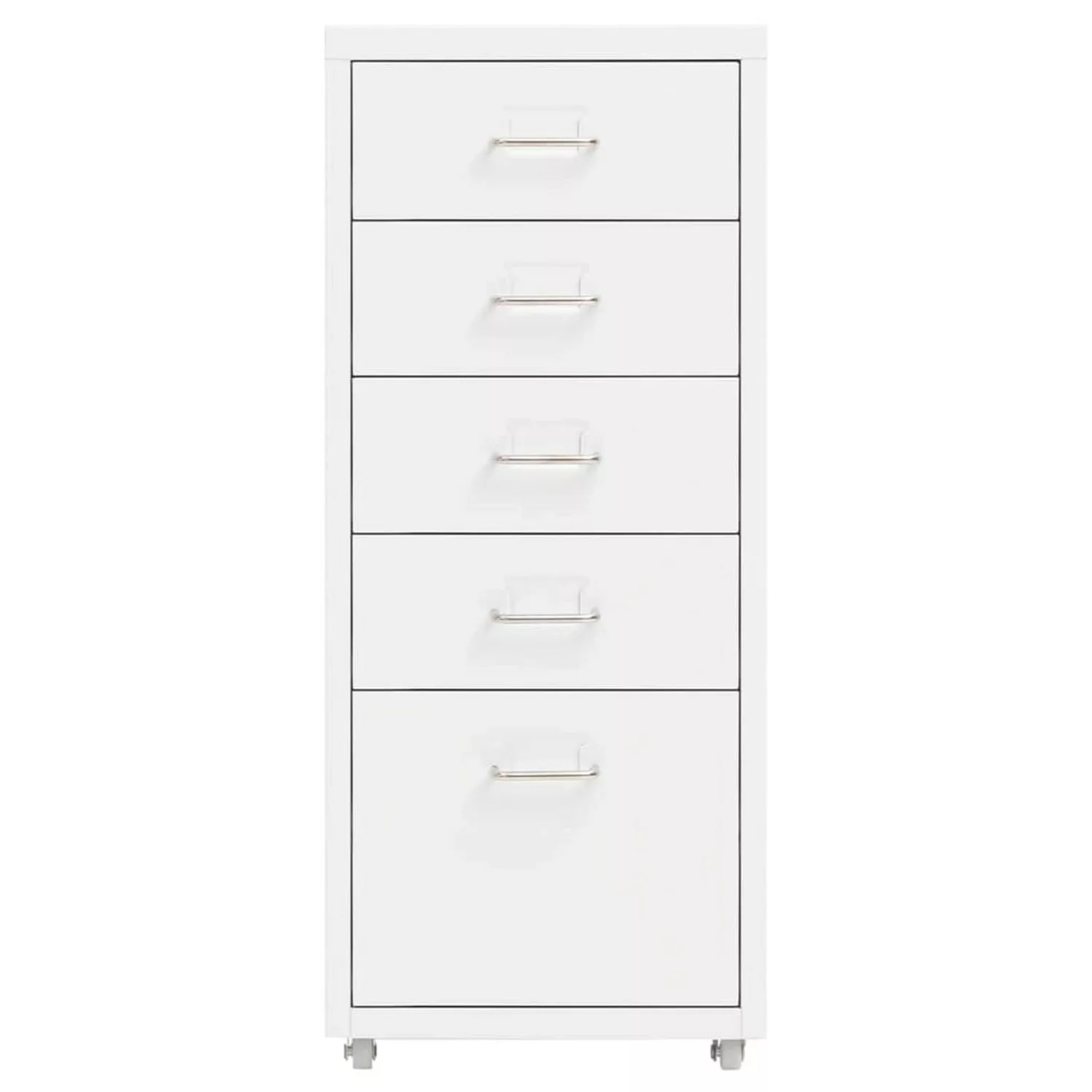 vidaXL Aktenschrank Aktenschrank mit Rollen Weiß 28x41x69 cm Metall günstig online kaufen