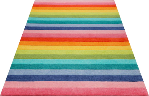 SMART KIDS Kinderteppich »Rainbow Stripes«, rechteckig, Regenbogen Farben, günstig online kaufen