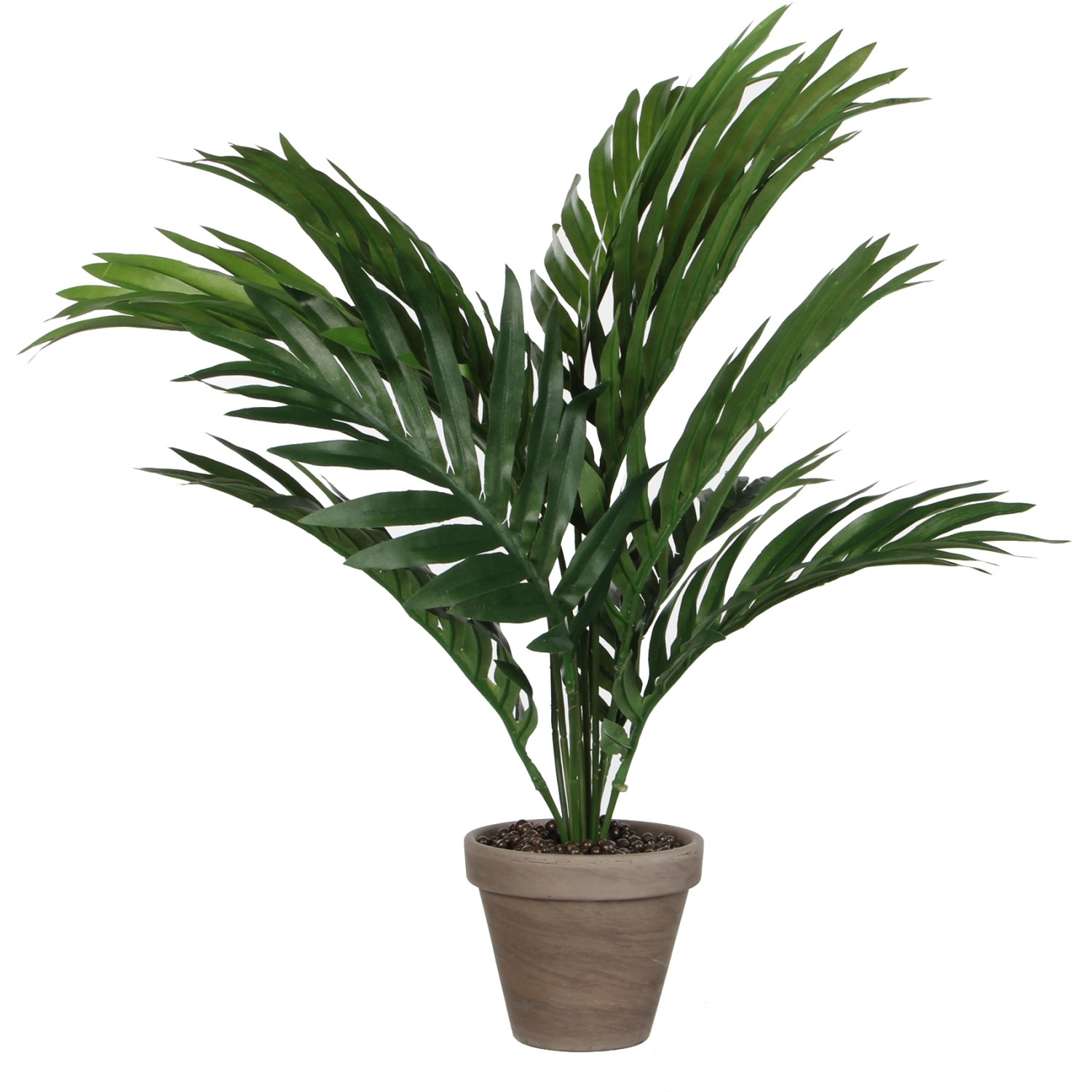 Kunstpflanze Areca Palme Grün Topf-Ø 11,5 cm H 45 cm, Ø: 60 cm günstig online kaufen