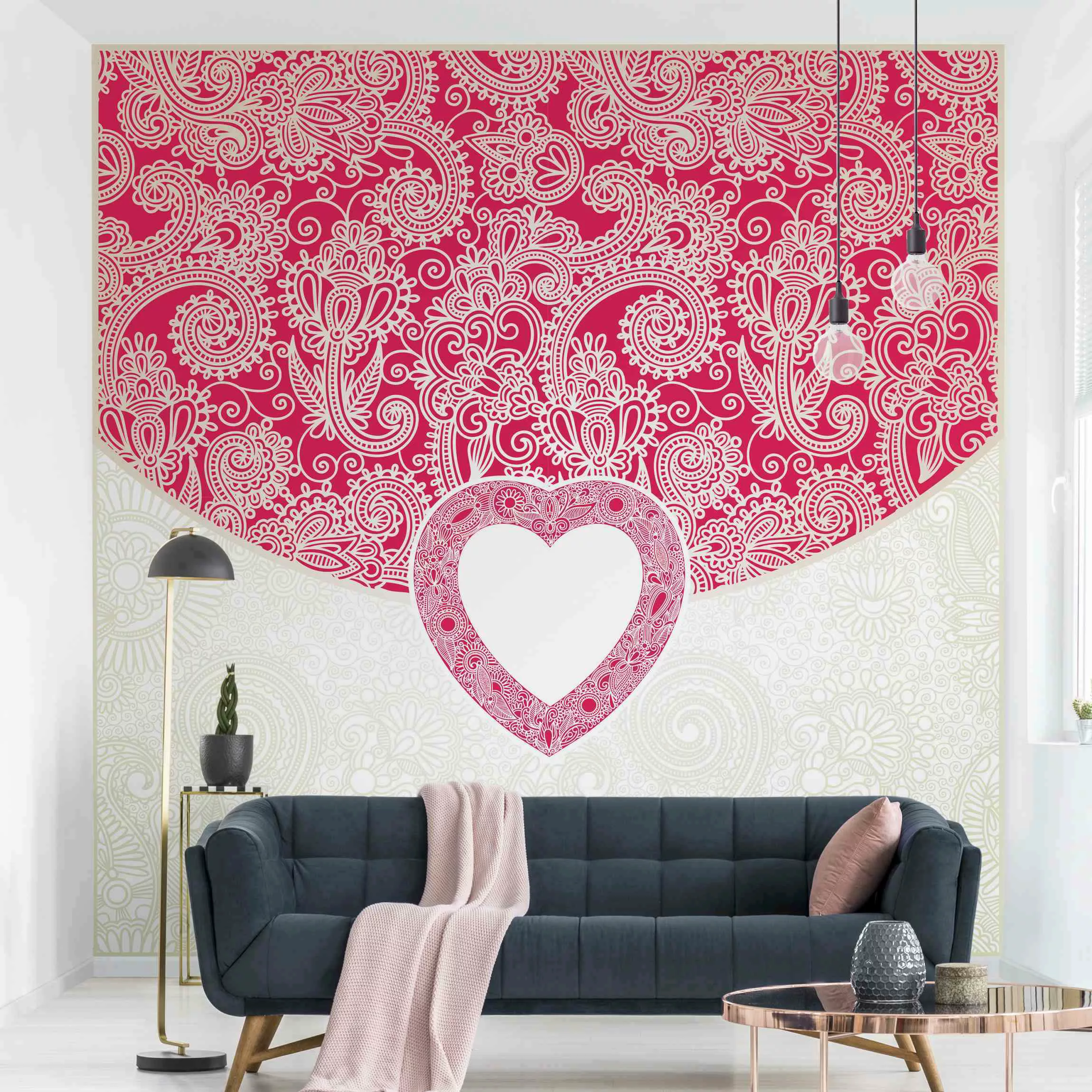 Mustertapete Heart Pattern günstig online kaufen