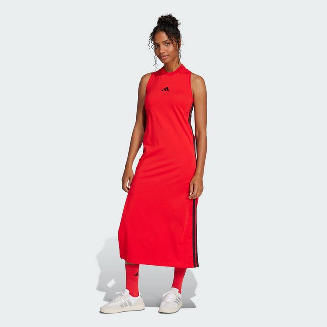 adidas Sportswear Maxikleid ESSENTIALS 3-STREIFEN LONG RACERBACK KLEID günstig online kaufen