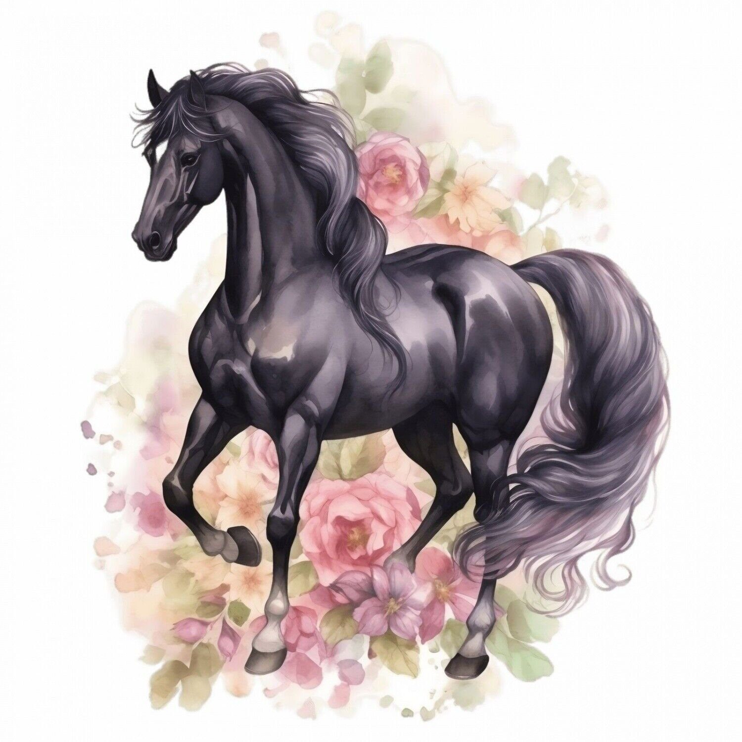 nikima Wandtattoo 245 Wandtattoo Pferd Rappe günstig online kaufen