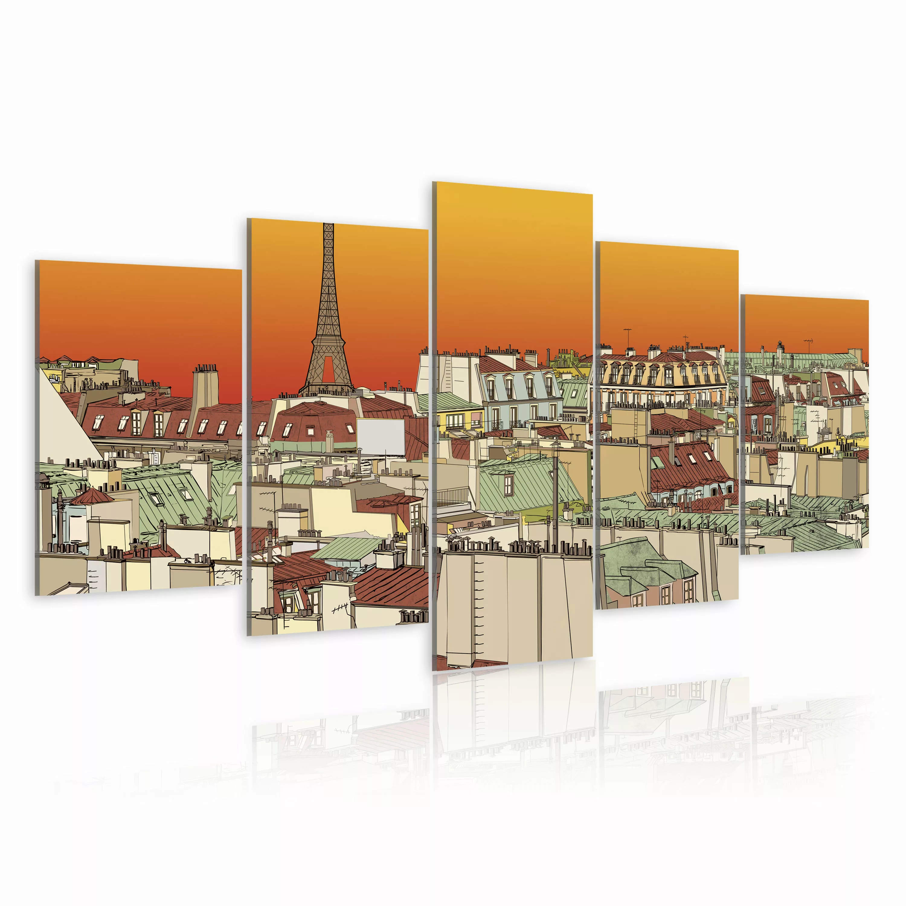 Wandbild - Pariser Himmel In Orange günstig online kaufen