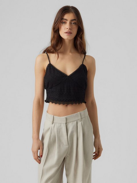 Vero Moda Spaghettitop VMHONEY LACE V-NECK CROPPED TOP WVN günstig online kaufen