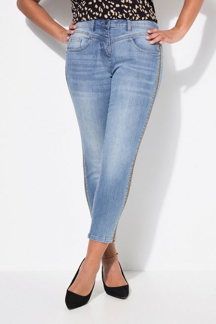 MIAMODA Regular-fit-Jeans Skinny-Jeans Slim Fit Leostreifen 5-Pocket günstig online kaufen