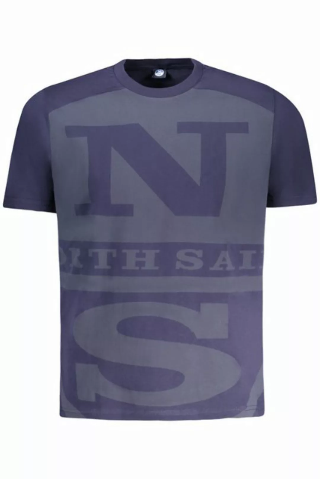 North Sails T-Shirt Herren Kurzarm T-Shirt Blau mit Druckmotiv und günstig online kaufen