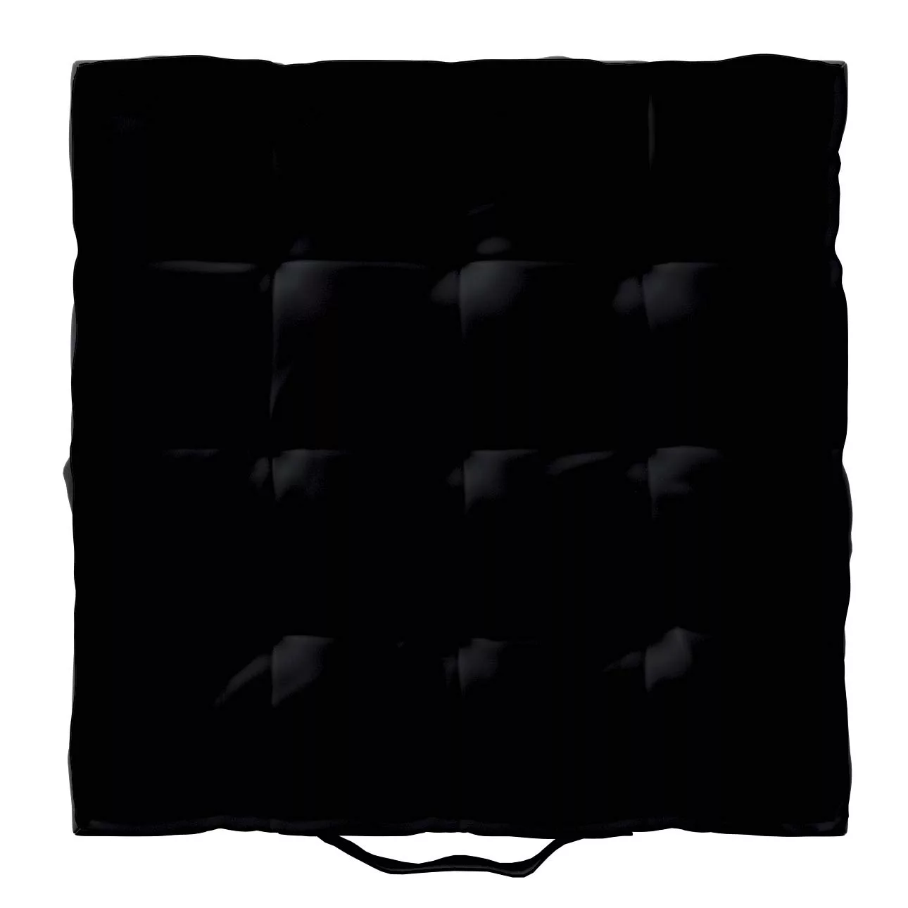 Sitzkissen Jacob mit Handgriff, schwarz, 40 x 40 x 6 cm, Velvet (704-17) günstig online kaufen