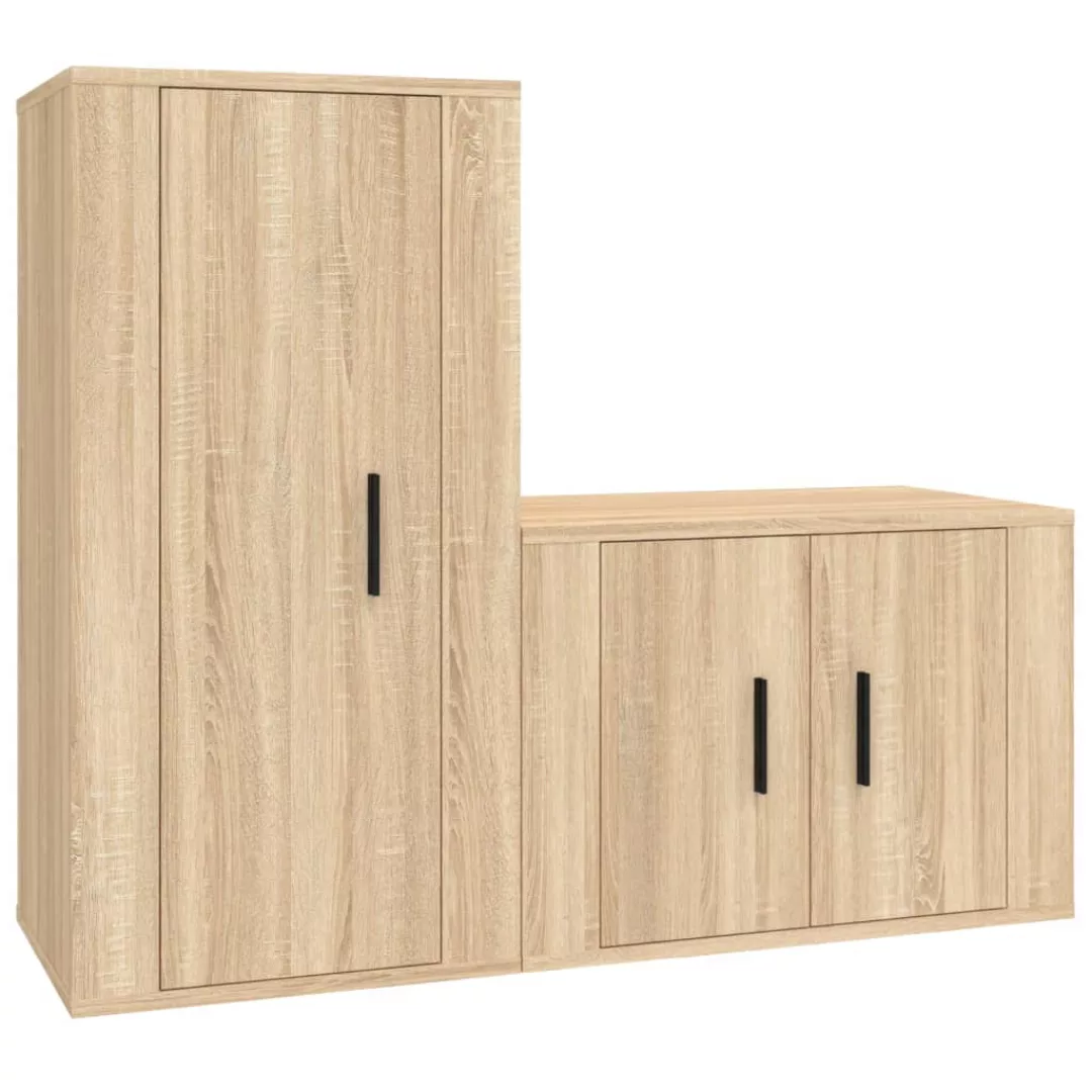 Vidaxl 2-tlg. Tv-schrank-set Sonoma-eiche Holzwerkstoff günstig online kaufen