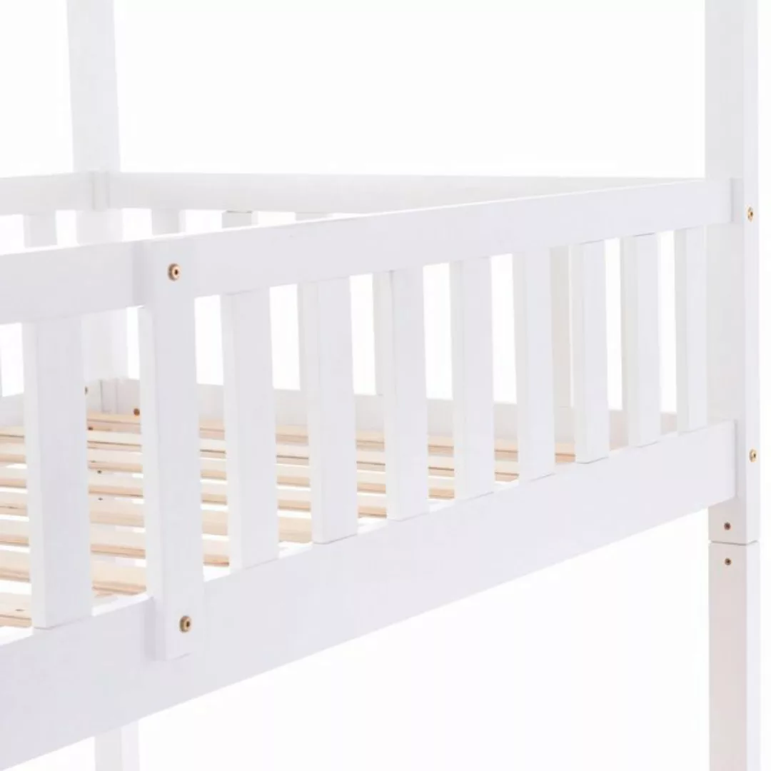 MODFU Kinderbett Jugendbett Hausbett (90x200cm Weiß ohne Matratze), Platzsp günstig online kaufen