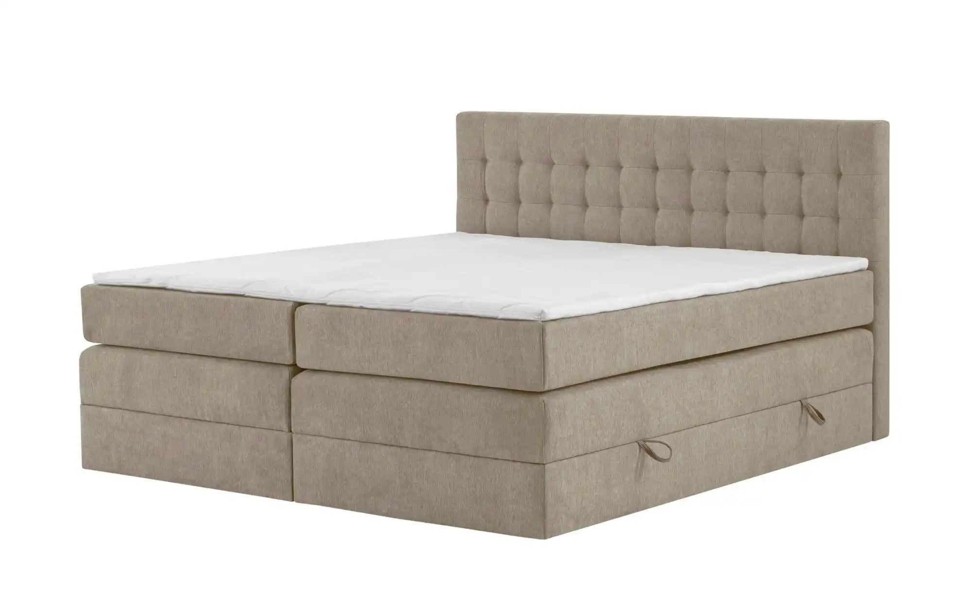 Boxspringbett mit Bettkasten Barcelona ¦ beige ¦ Maße (cm): B: 140 H: 110 B günstig online kaufen