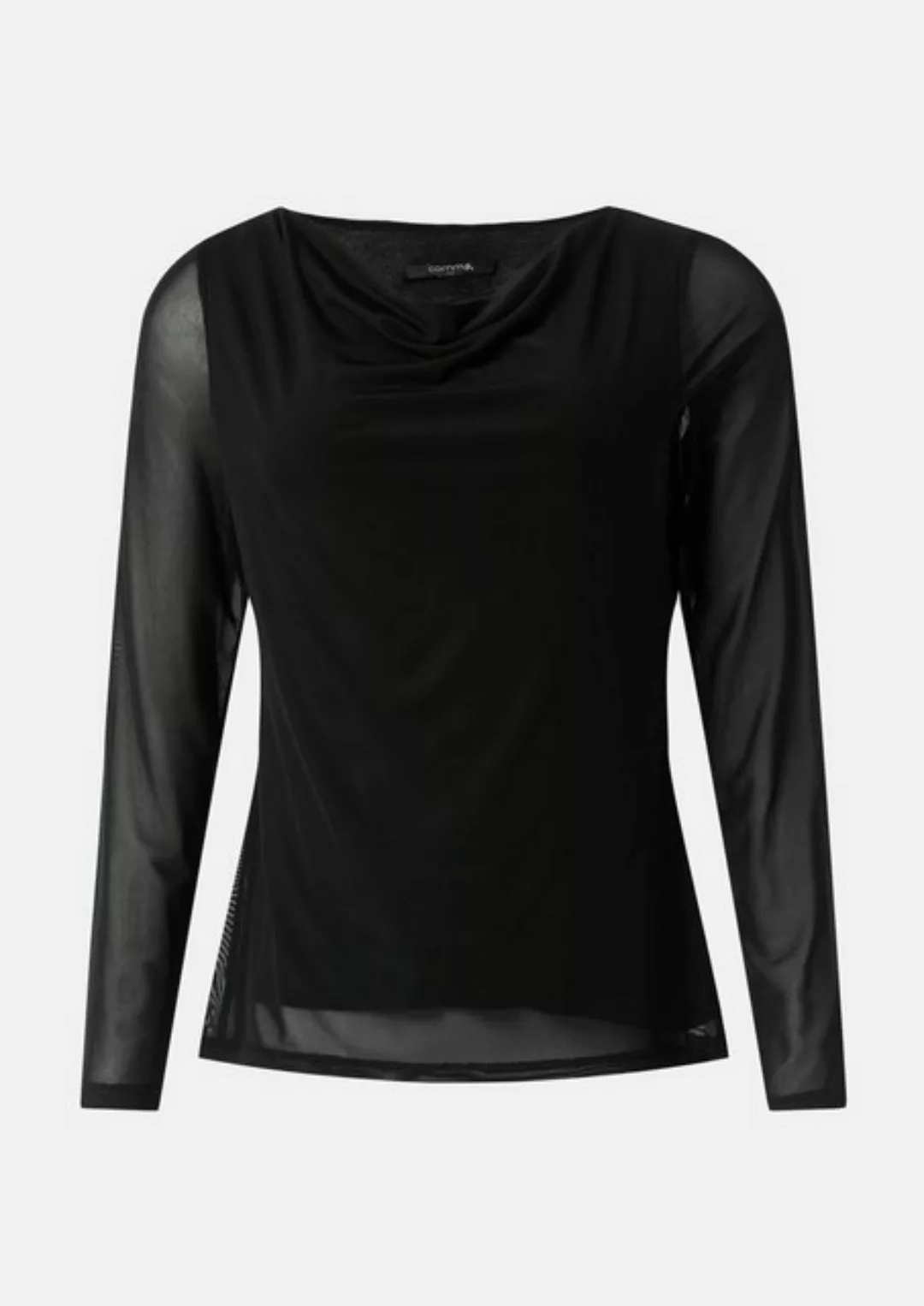 Comma Langarmshirt Langarmshirt aus Mesh im Slim Fit günstig online kaufen