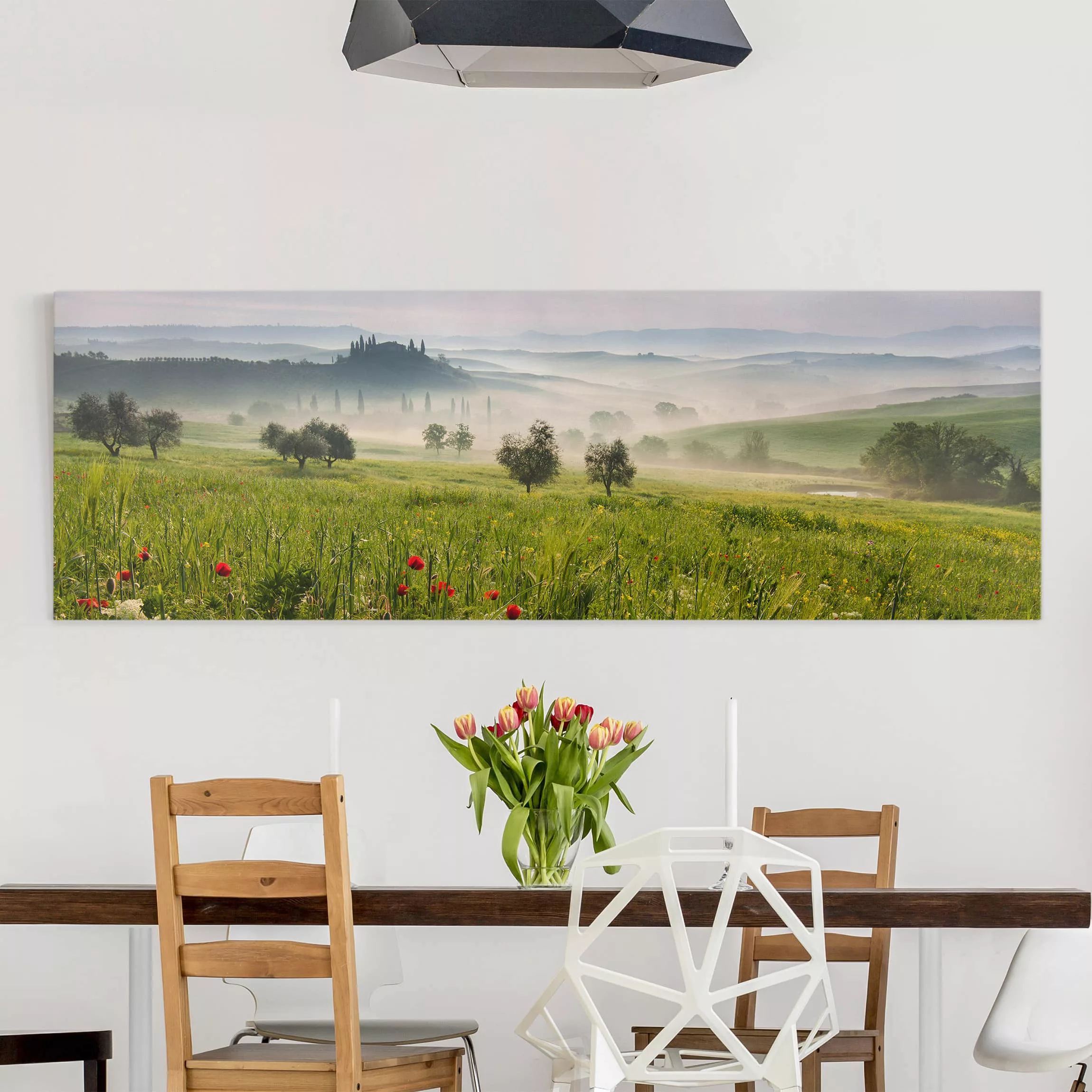 Leinwandbild Natur & Landschaft - Panorama Toskana Frühling günstig online kaufen