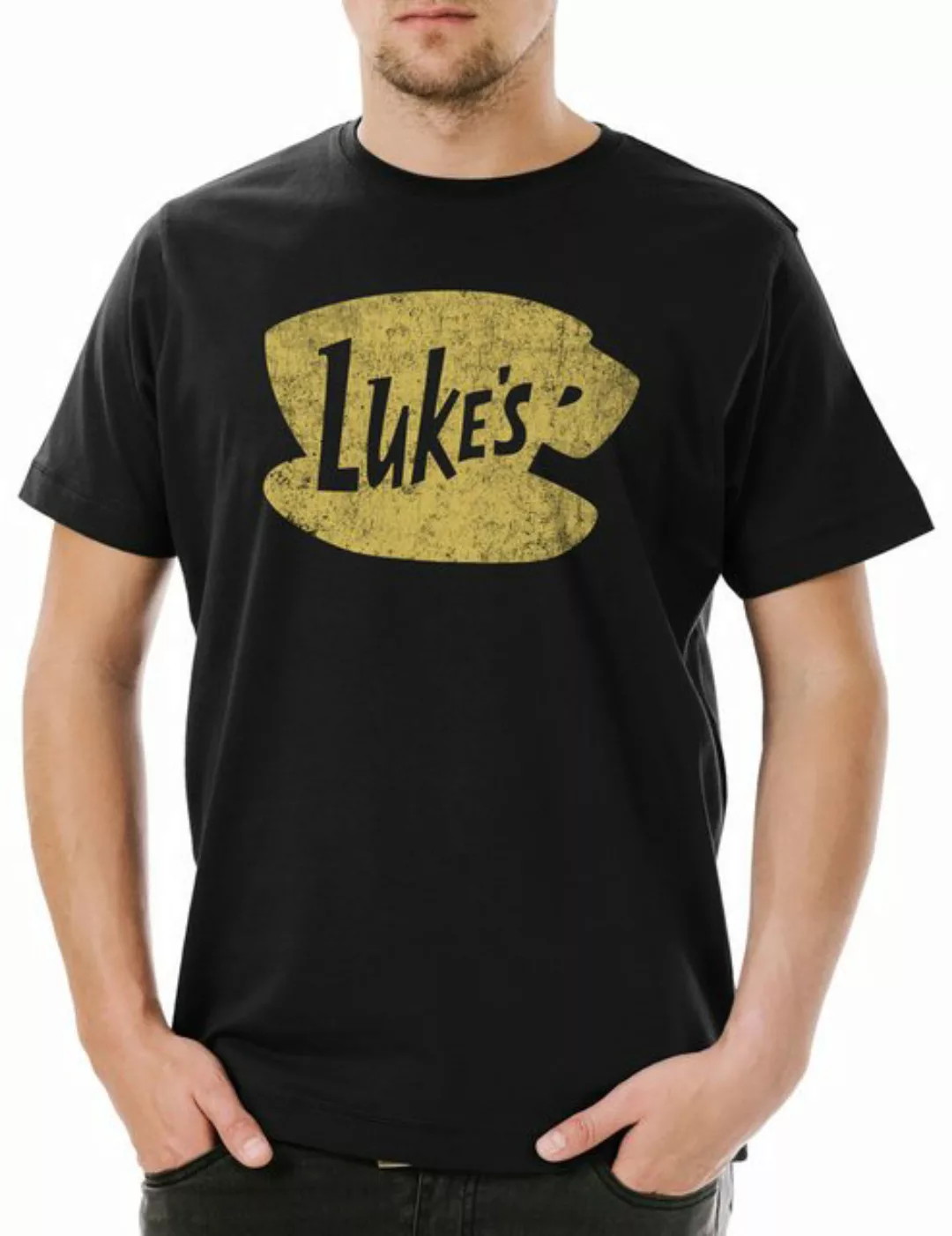 Urban Backwoods Print-Shirt Luke´s Herren T-Shirt Gilmore Luke Danes Diner günstig online kaufen