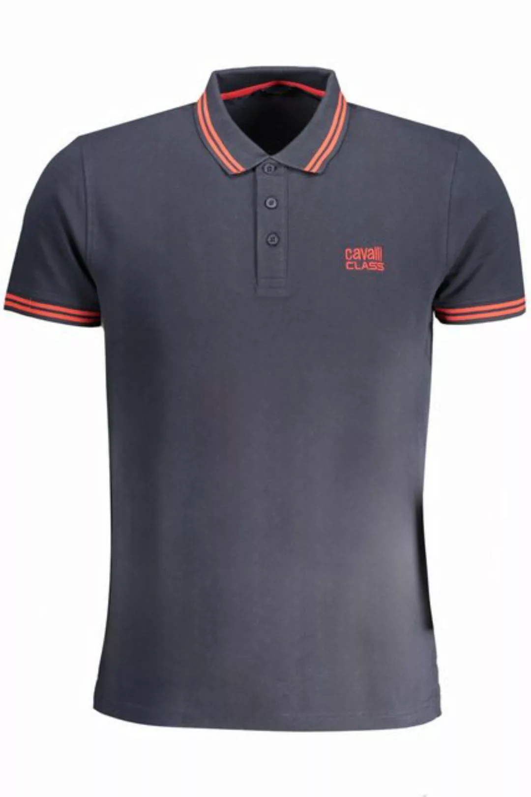 Cavalli Class Poloshirt Exklusives Blaues Herren Kurzarm-Poloshirt mit günstig online kaufen