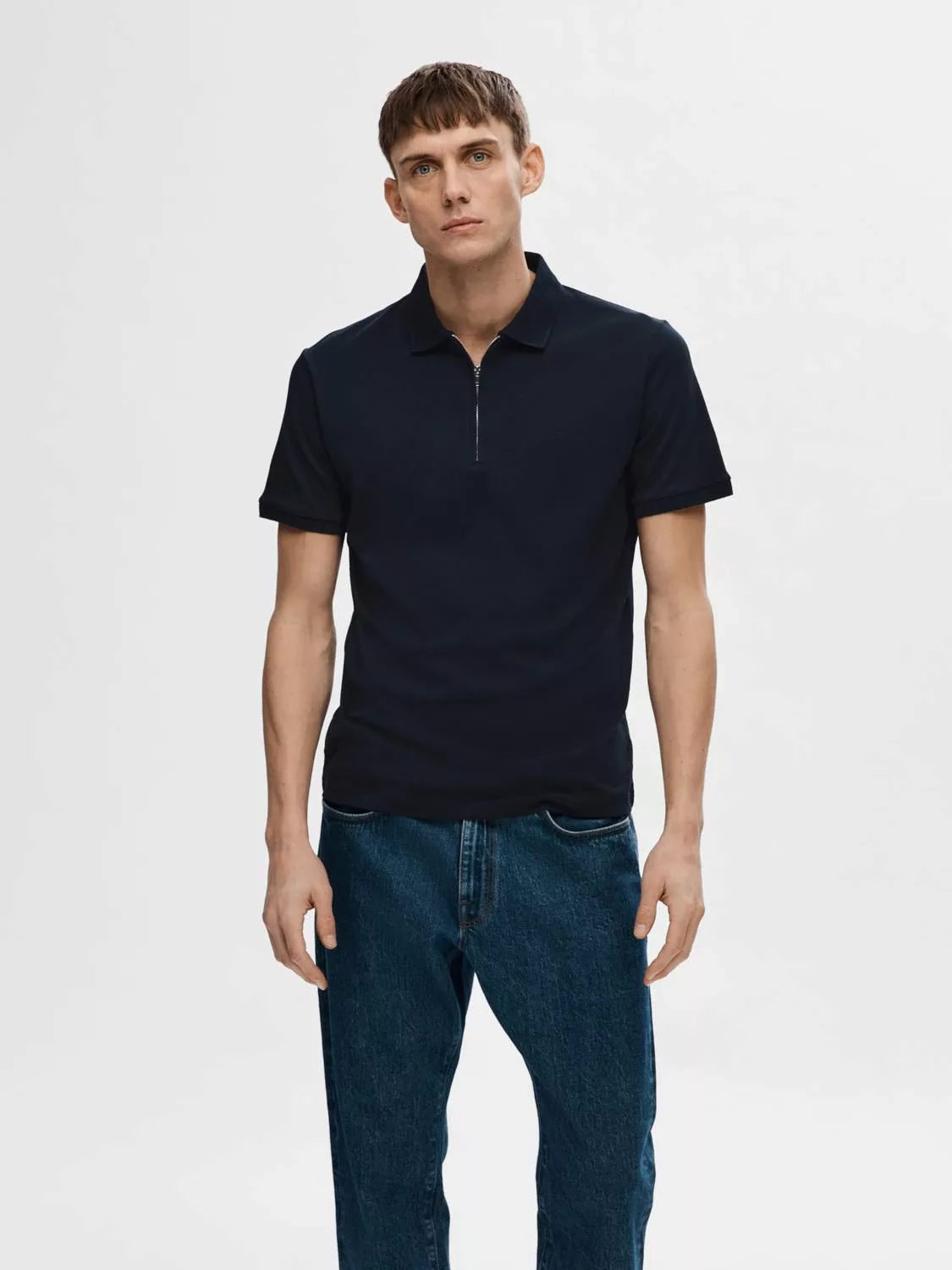 ONLY & SONS Poloshirt - kurzarm Polo Shirt mit Reißverschluss - SLHFAVE ZIP günstig online kaufen