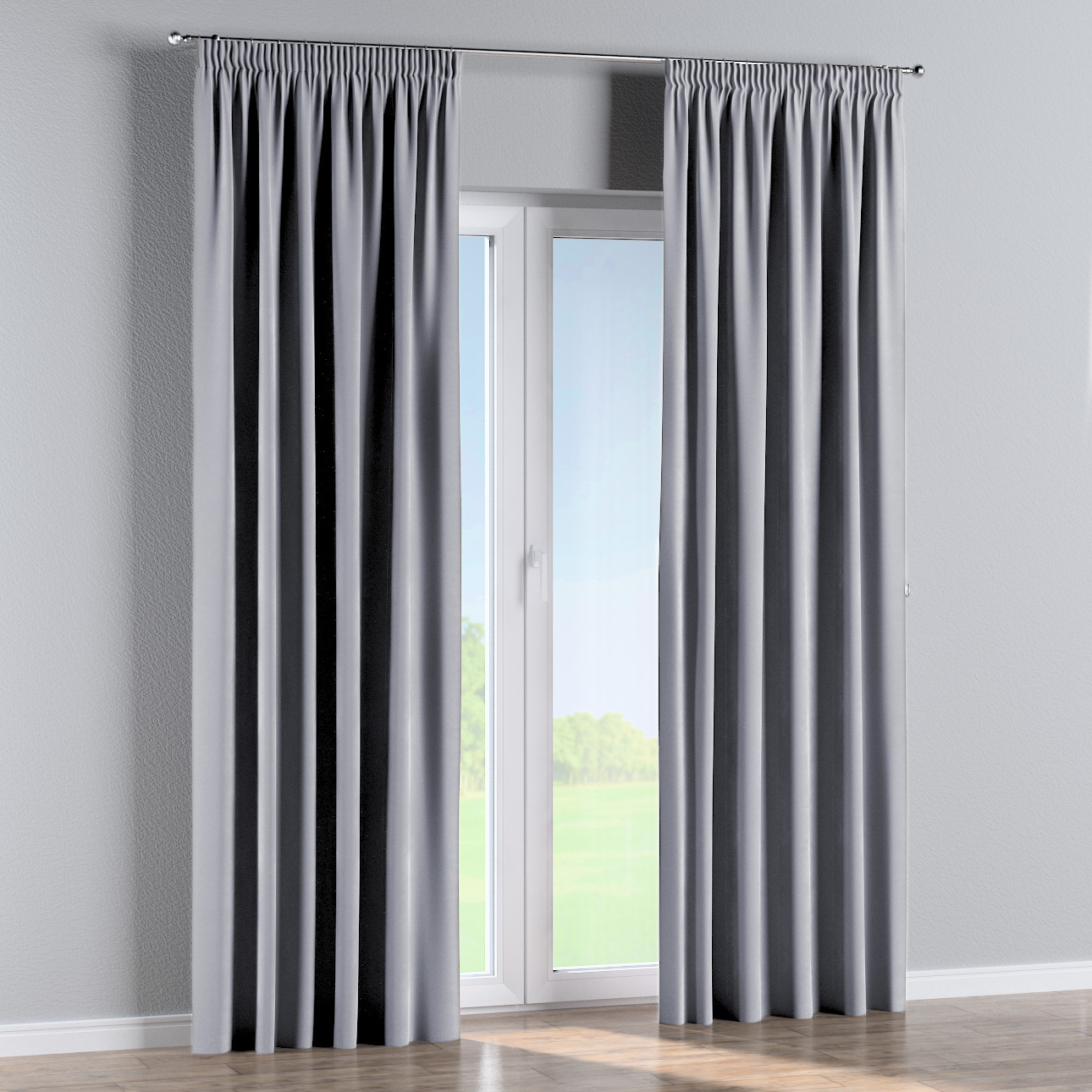Vorhang mit Kräuselband, grau, Velvet (704-24) günstig online kaufen