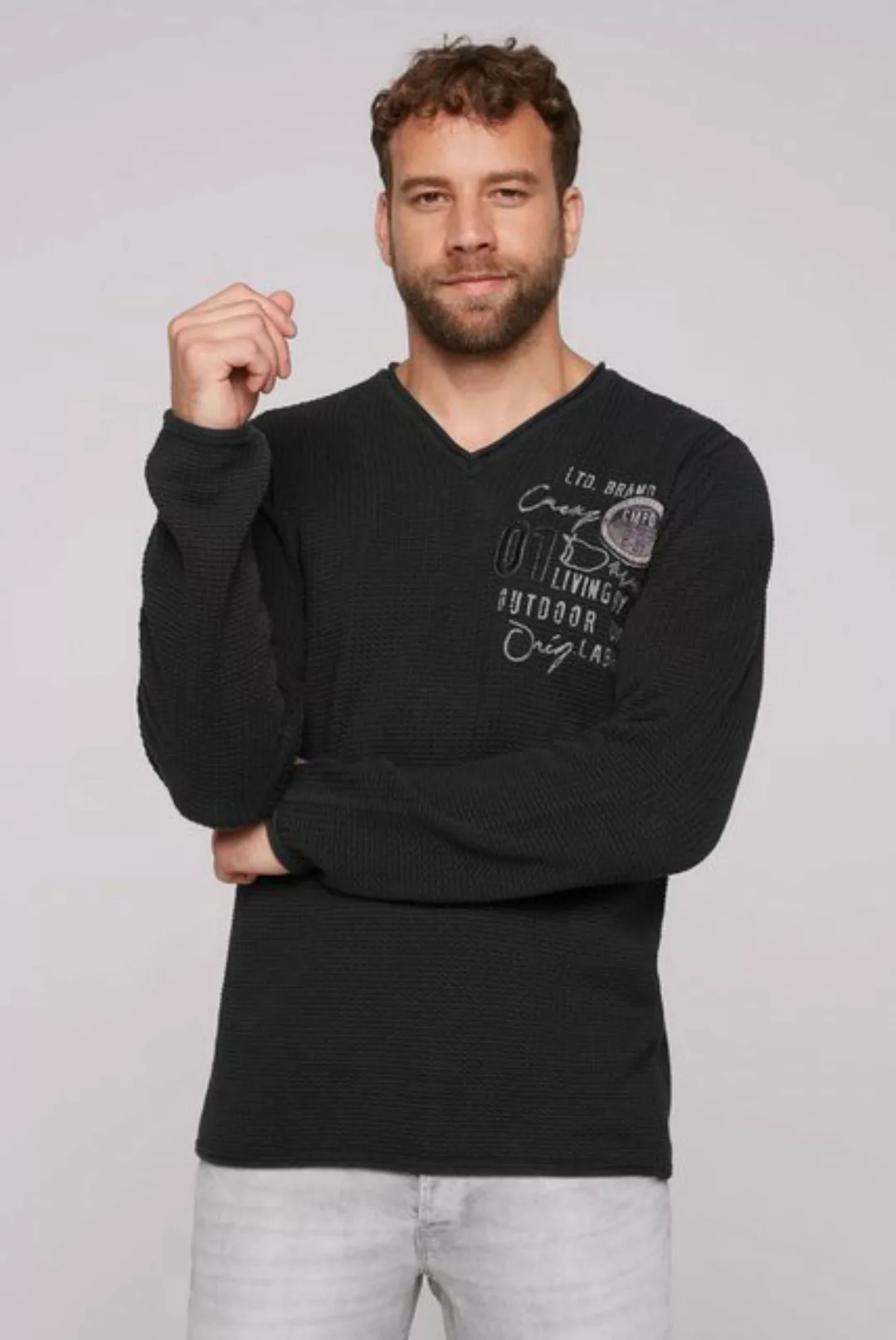 CAMP DAVID Strickpullover, mit Logo Print günstig online kaufen