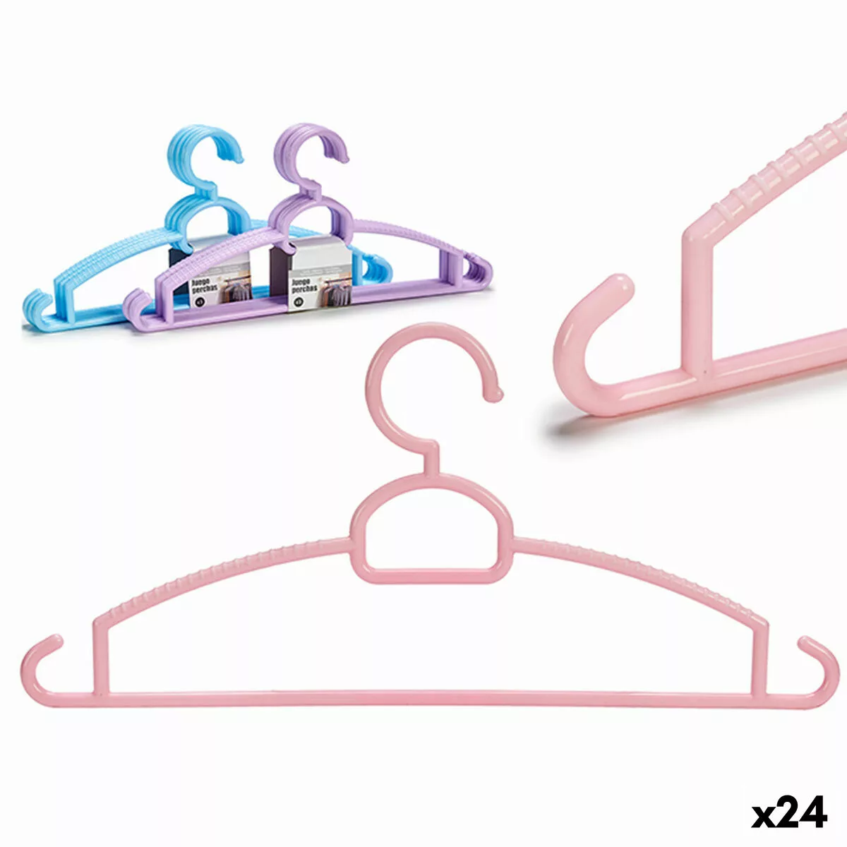 Aufhänger-set Lila Blau Rosa Kunststoff 24 Stück günstig online kaufen