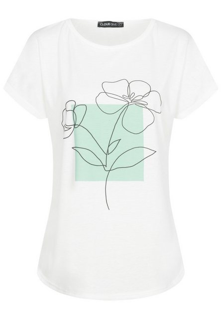 CLOUD 5IVE T-Shirt CLOUD 5IVE Viskose T-Shirt mit Blumenprint (1-tlg) günstig online kaufen