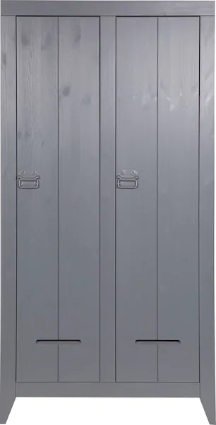 WOOOD Garderobenschrank "Kluis", 2-türig, mit Metallgriffen, H 190 cm x B 9 günstig online kaufen