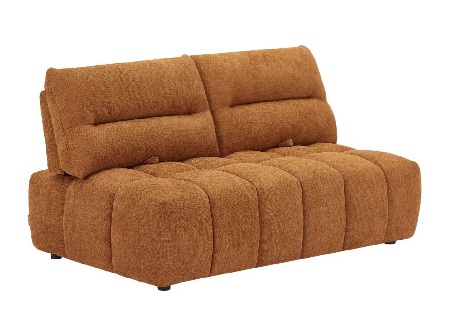 Sofa 2-Sitzer mit verstellbarer Rückenlehne - Strukturstoff - Terracotta - günstig online kaufen