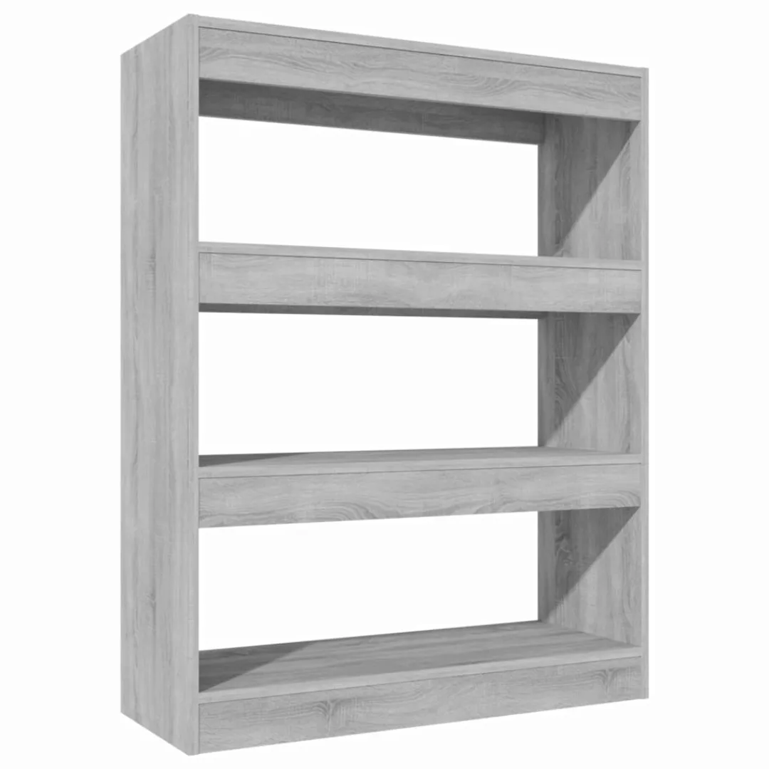Vidaxl Bücherregal/raumteiler Grau Sonoma 80x30x103 Cm Holzwerkstoff günstig online kaufen