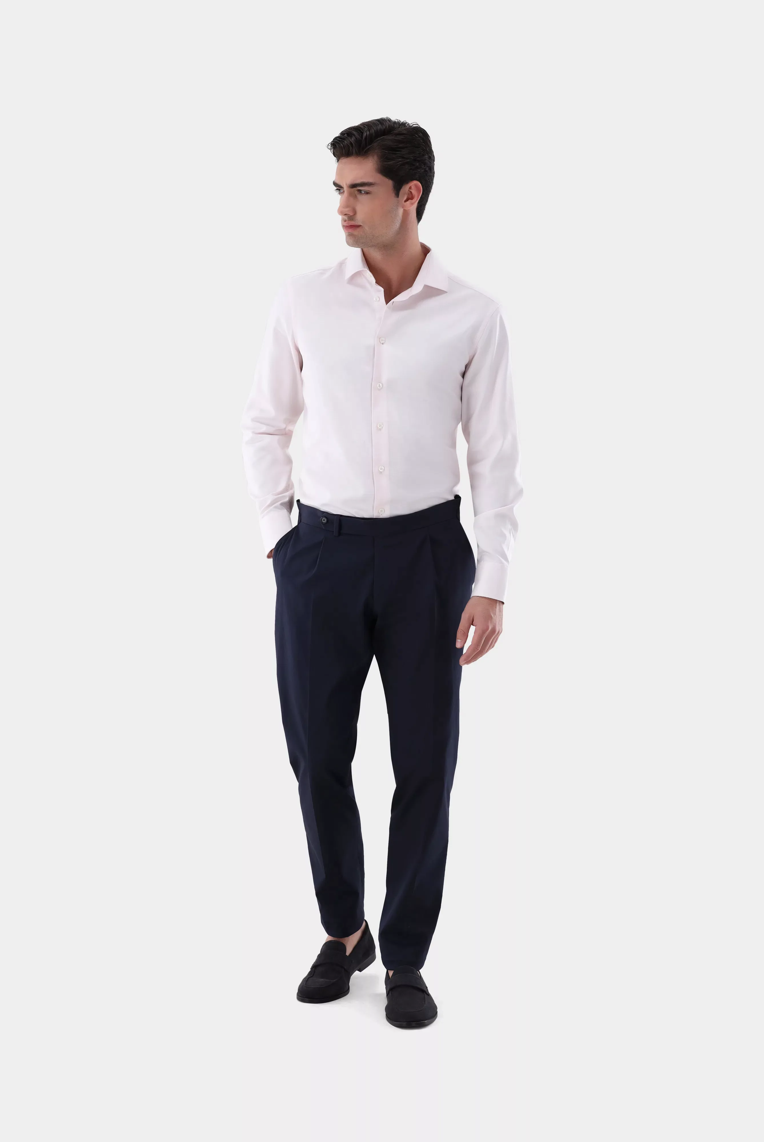 Strukturiertes Twill Hemd Slim Fit günstig online kaufen