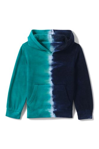 Sweatshirt-Hoodie, Größe: 152-164, Grün, Polyester, by Lands' End, Smaragd günstig online kaufen