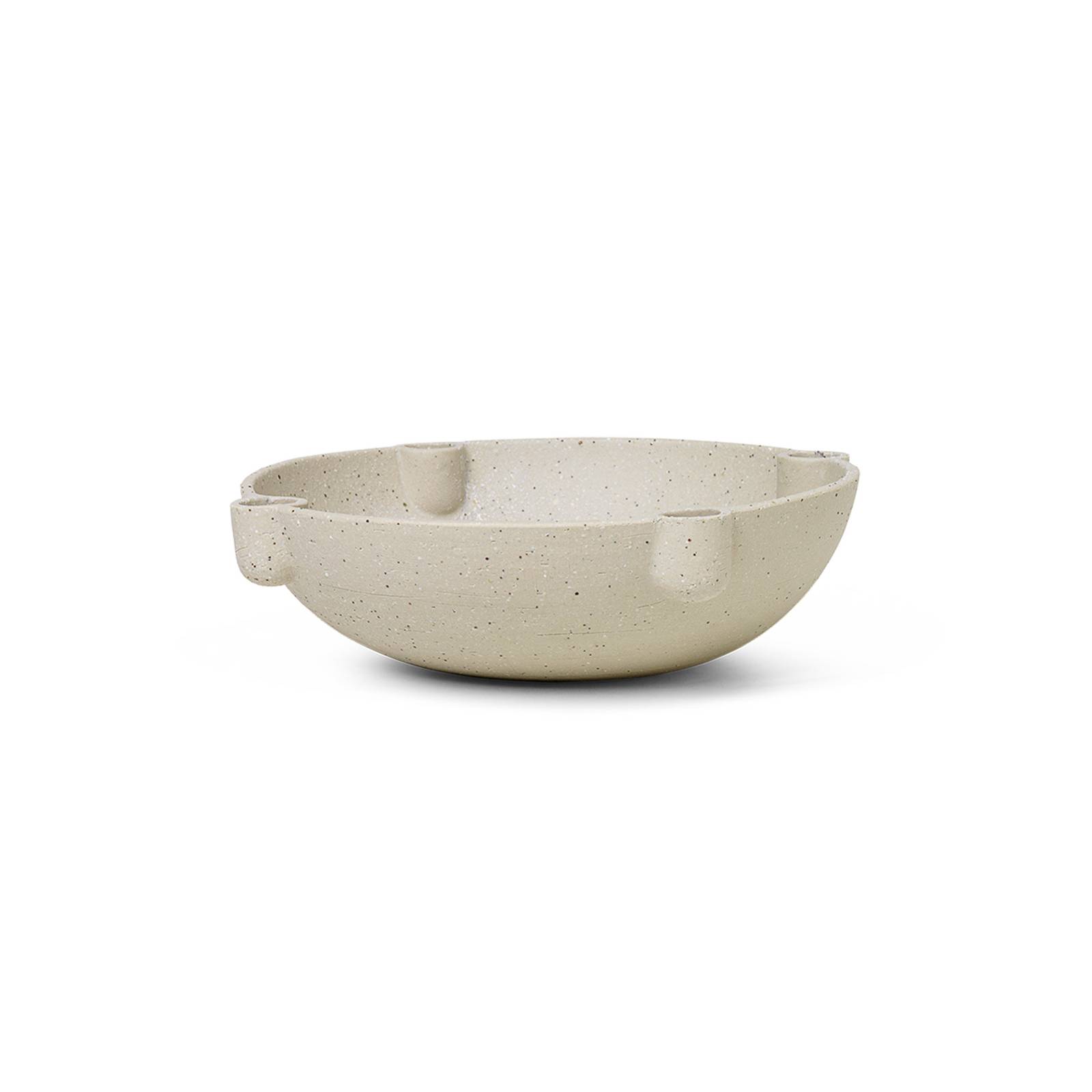 ferm LIVING Kerzenständer Bowl Large, beige, 27 cm, Keramik günstig online kaufen