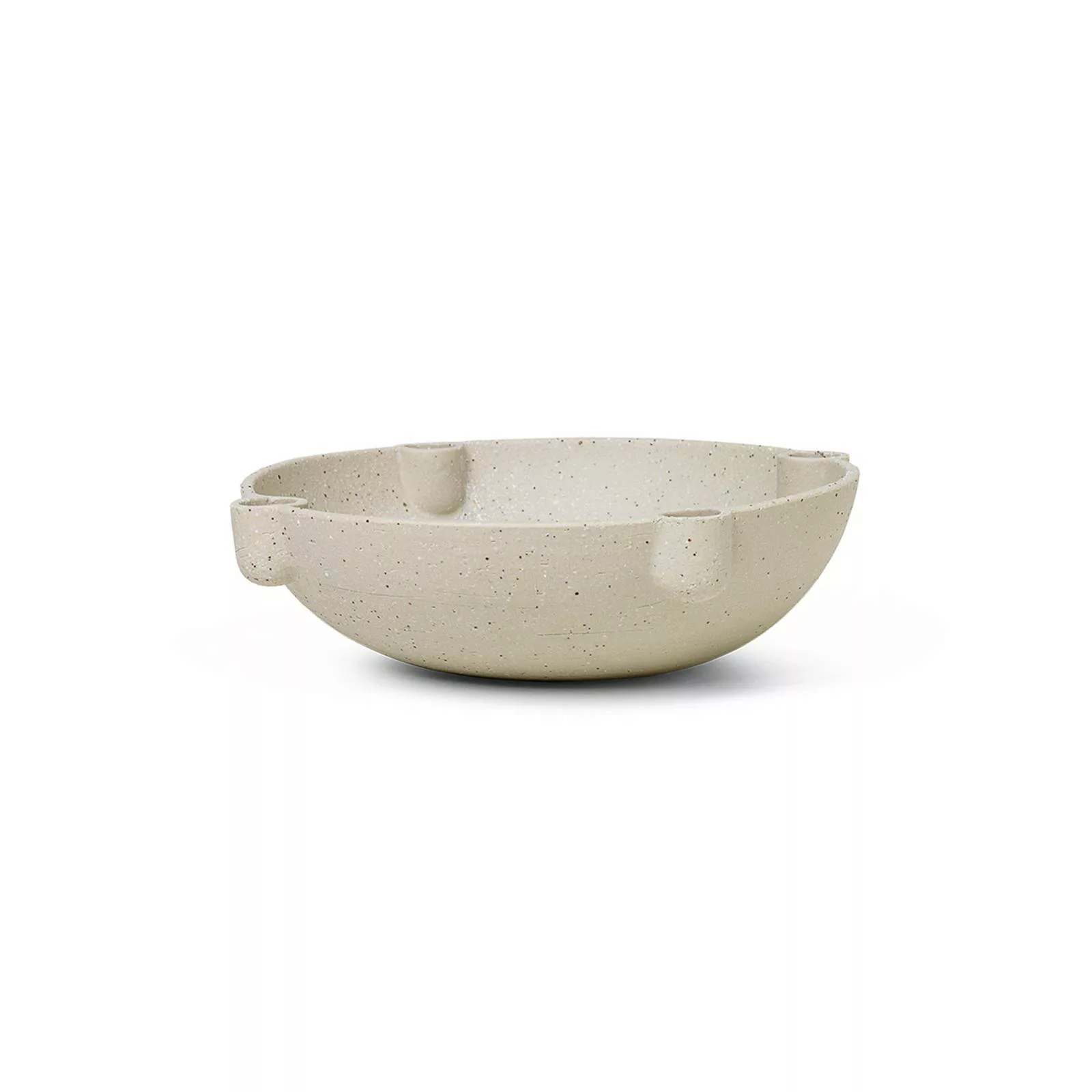 ferm LIVING Kerzenständer Bowl Large, beige, 27 cm, Keramik günstig online kaufen