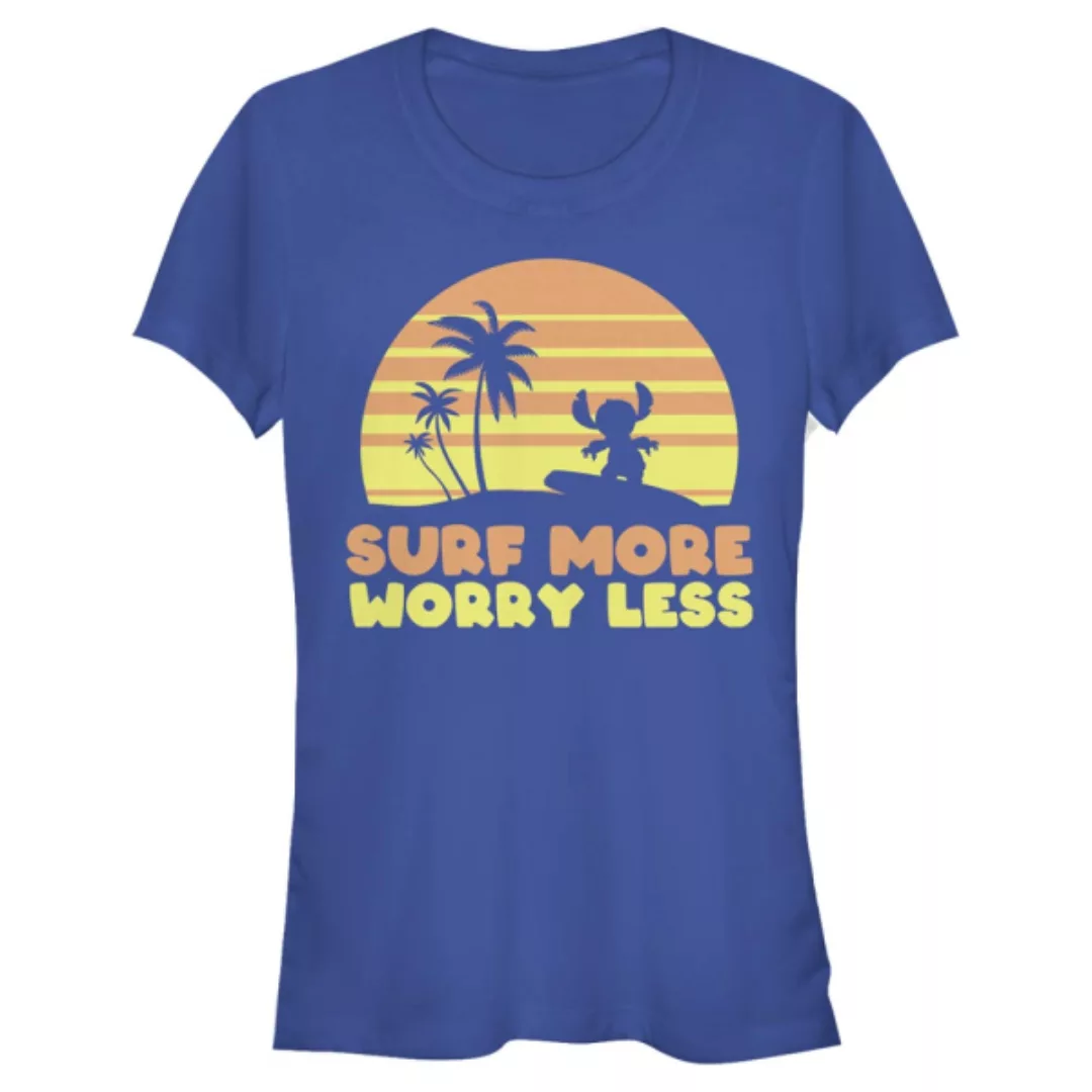 Disney Classics - Lilo & Stitch - Stitch Surf More Worry Less - Frauen T-Sh günstig online kaufen