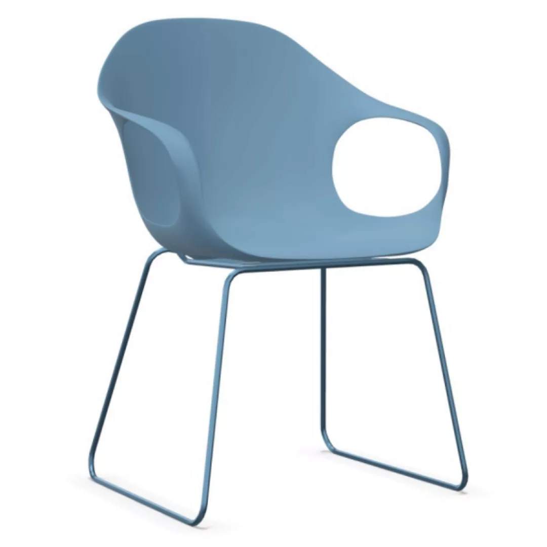 Kristalia ELEPHANT Stuhl blau mit Kufengestell blau günstig online kaufen