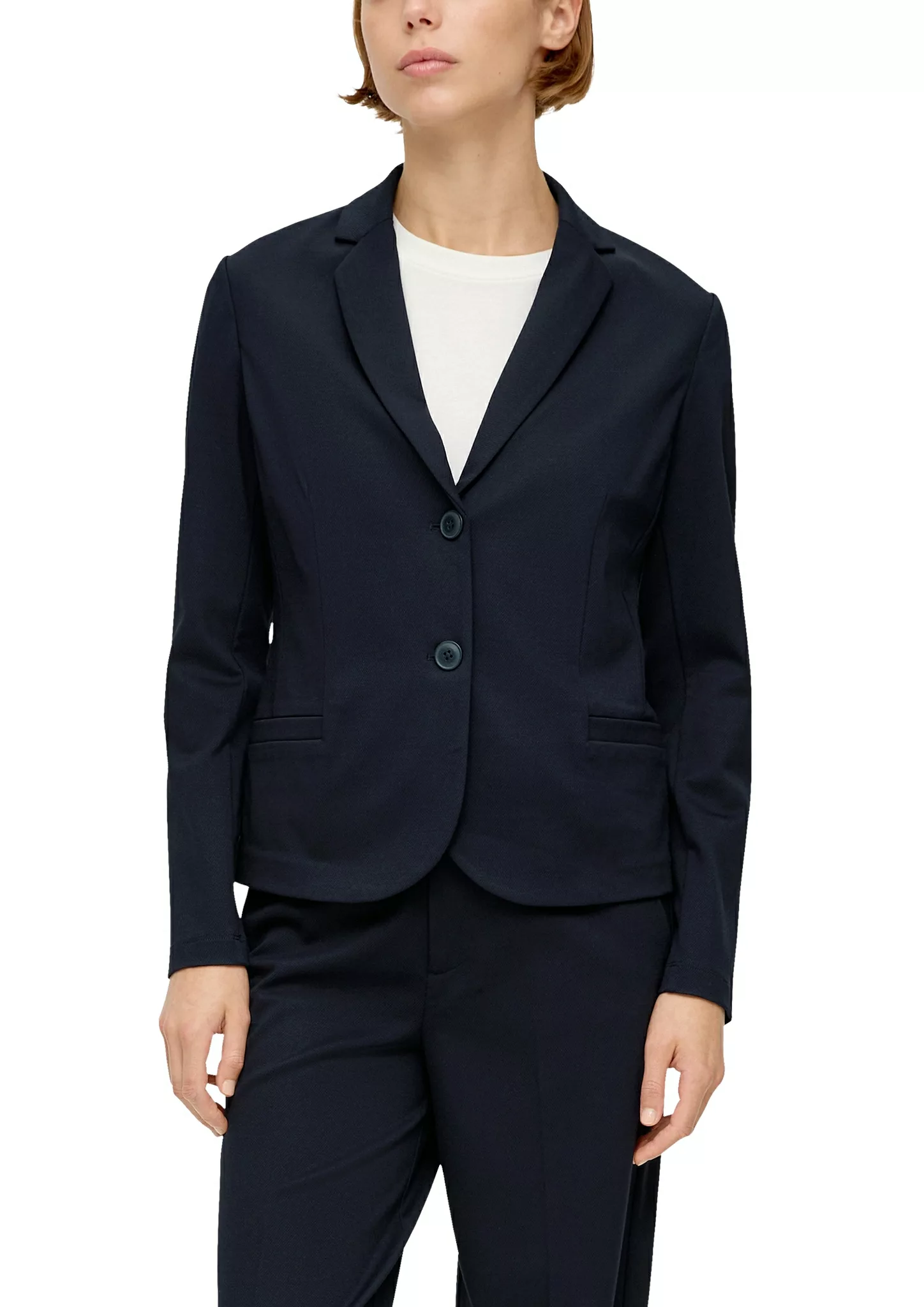 s.Oliver Jackenblazer Twill-Blazer aus Interlockjersey günstig online kaufen