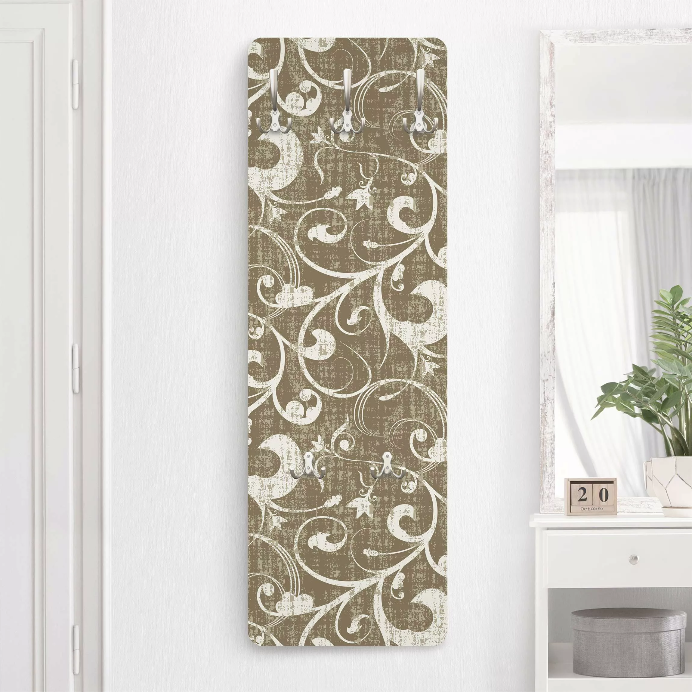 Wandgarderobe Holzpaneel Muster & Textur Ornamentstruktur günstig online kaufen