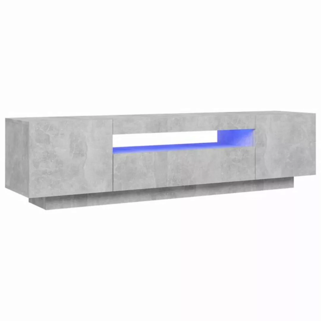 vidaXL TV-Schrank TV-Schrank mit LED Leuchten Betongrau 160x35x40 cm Lowboa günstig online kaufen