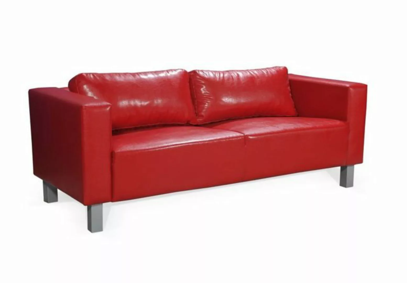 Fun Möbel 3-Sitzer Sofa Designersofa MAILAND 3-Sitzer in Kunstleder, inkl. günstig online kaufen