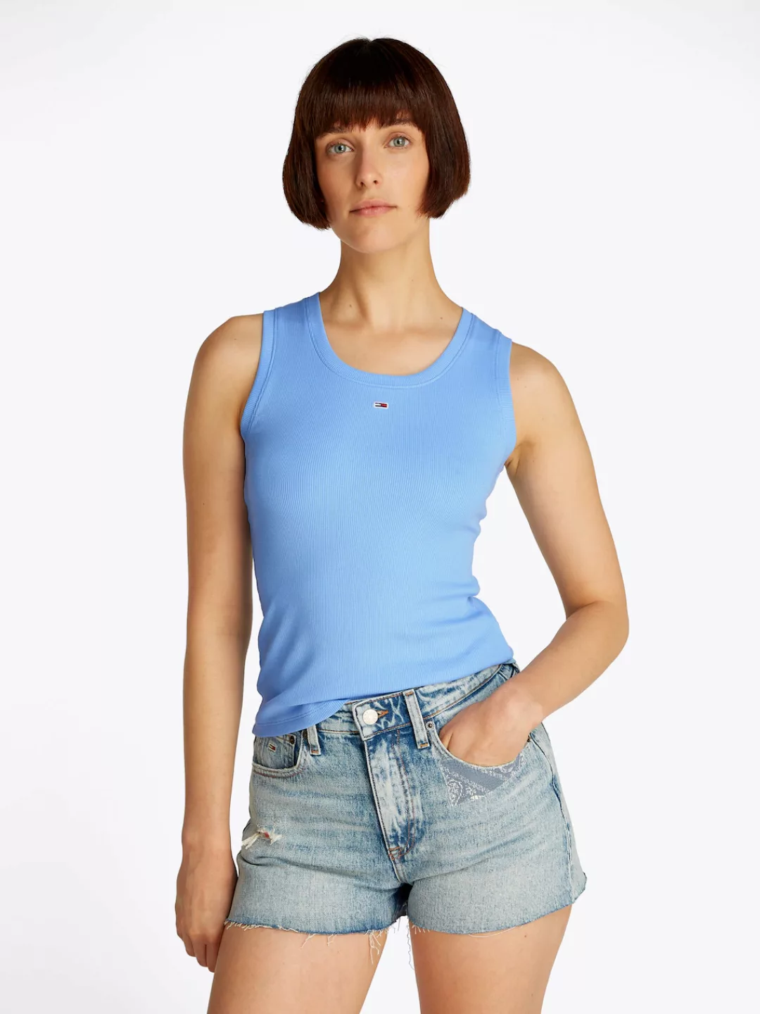 Tommy Jeans Tanktop "TJW ESSENTIAL RIB TANK EXT", mit Logostickerei günstig online kaufen