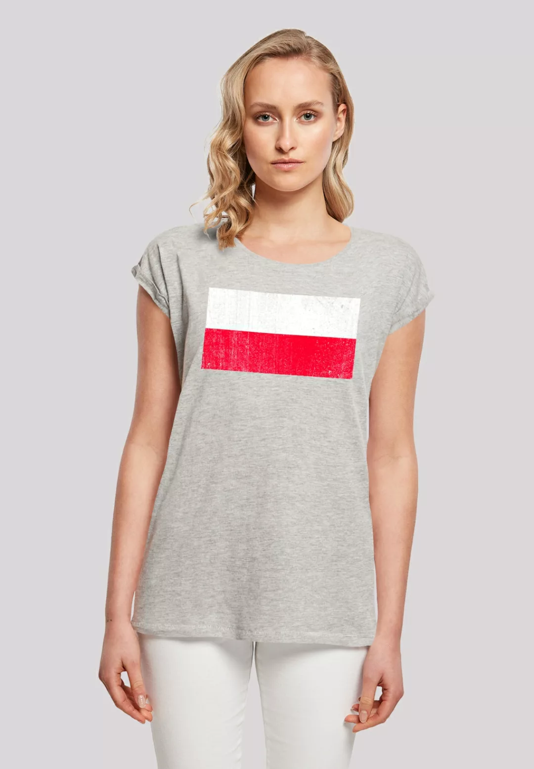 F4NT4STIC T-Shirt "Poland Polen Flagge distressed", Print günstig online kaufen