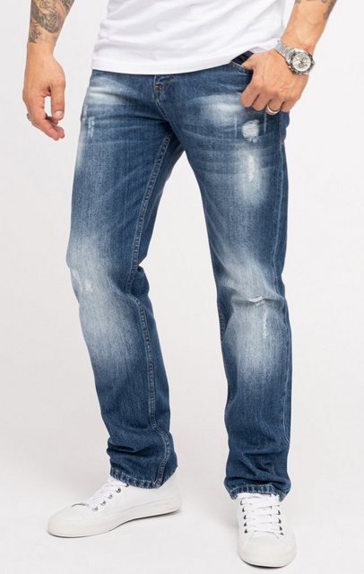 Indumentum Regular-fit-Jeans Herren Jeans Stonewashed Blau IR-501 günstig online kaufen