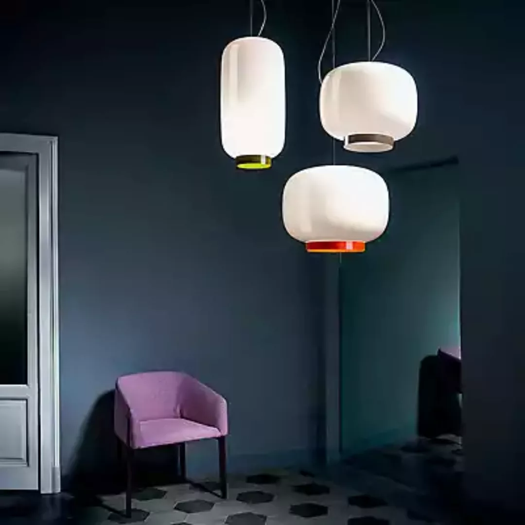 Foscarini Chouchin Reverse Pendelleuchte, 1 - weiß/orange günstig online kaufen