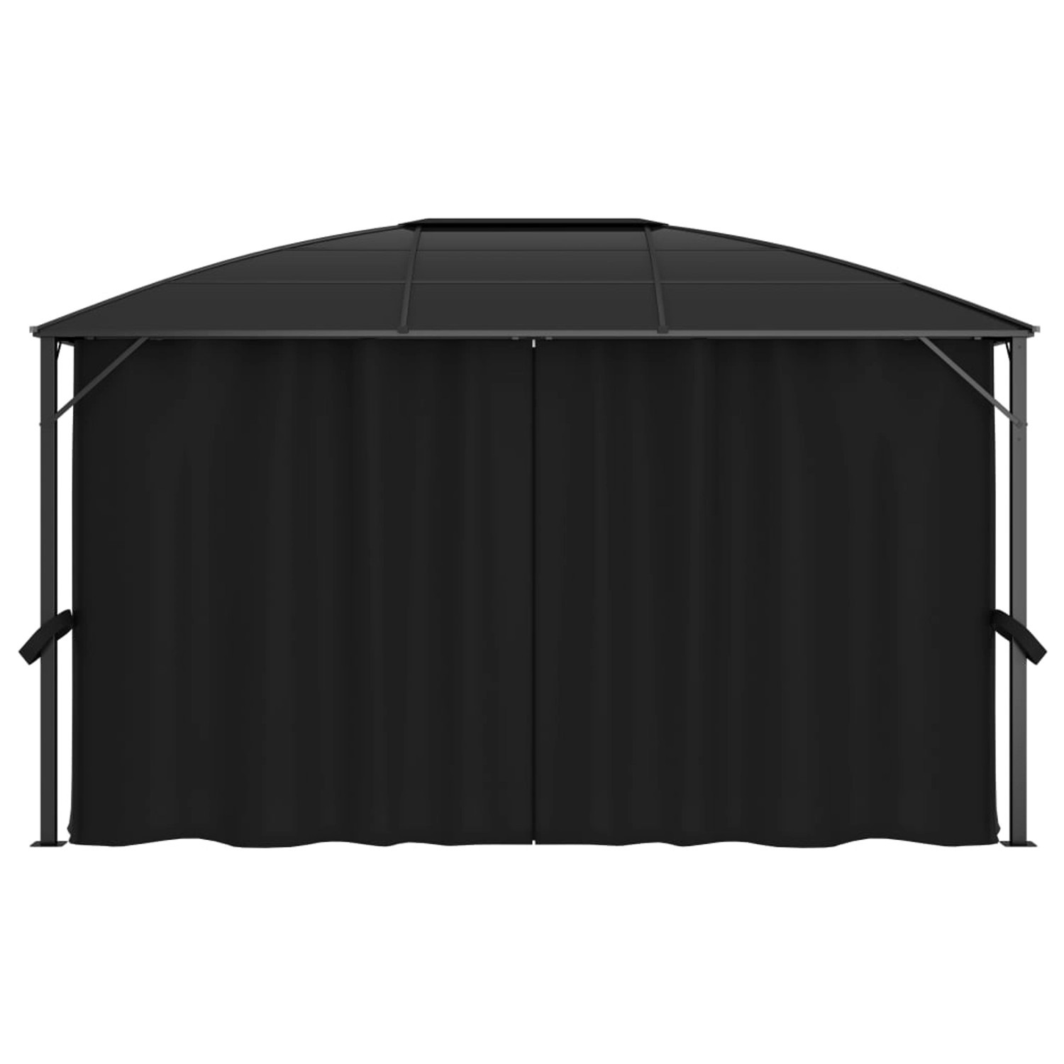 Pavillon Mit Vorhängen 400 X 300 X 265 Cm Anthrazit günstig online kaufen