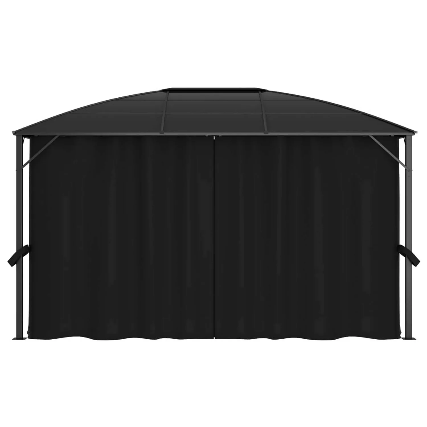 Pavillon Mit Vorhängen 400 X 300 X 265 Cm Anthrazit günstig online kaufen