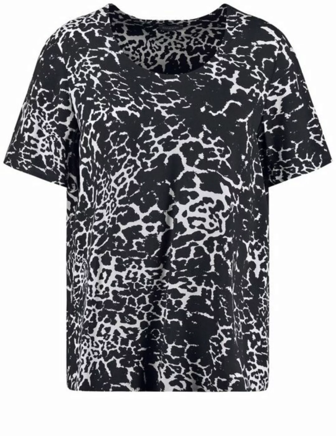 Samoon Shirtbluse Kurzarmshirt mit floralem Frontprint günstig online kaufen